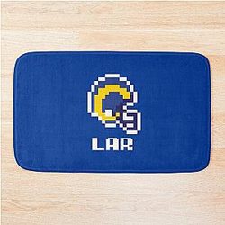 Los Angeles Rams Tecmo Super Bowl Football Helmet Bath Mat