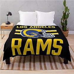 Football Throw Blanket Los Angeles Rams