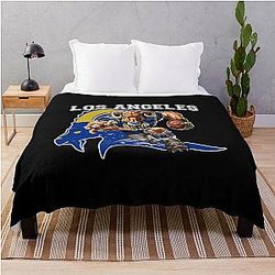 Football Throw Blanket Los Angeles Rams