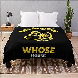 Los Angeles Rams Throw Blanket Football