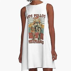 Los Pollos Hermanos Retro A-Line Chicken 90's Dress