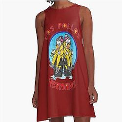 Los Hermanos - Lucha Libre Breaking Bad Chicken A-Line Dress