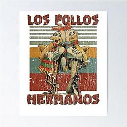 Los Pollos Hermanos Retro 90s Chicken Poster