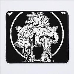 Los Pollos Hermanos - Black White Distressed Mouse Pad
