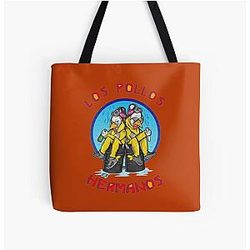 Los Hermanos Chicken Lucha Libre Breaking Bad All Over Print Tote Bag