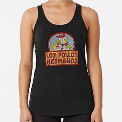 Los Pollos Hermanos Retro Style Chicken 90s Racerback Tank Top