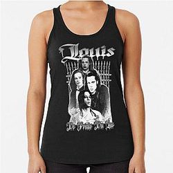 Louis de Pointe du Lac Pencil Sketch Style Art Racerback Tank Top