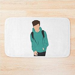 Louis Tomlinson green hoodie Bath Mat