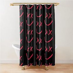 Red Louis Tomlinson Shower Curtain