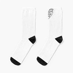 Tattooed in my heart are the words of your song quote from song Two of Us by Louis Tomlinson digital lettering Socks