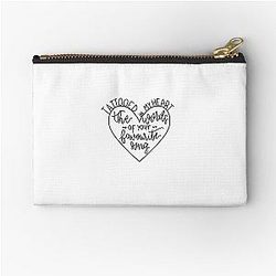 Tattooed in my heart are the words of your song from Two Of Us by Louis Tomlinson digital lettering Zipper Pouch