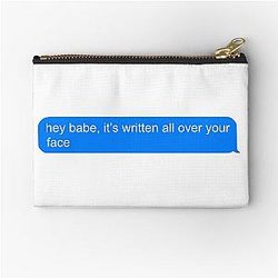 Written All Over Your Face - Louis Tomlinson Zipper Pouch