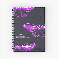 She is beauty and we are world class Louis Tomlinson Faith in the future Spiral Notebook