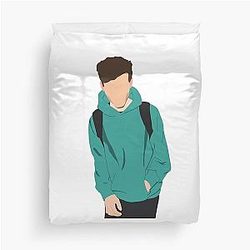 Louis Tomlinson Green Hoodie Duvet Cover