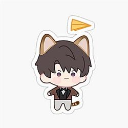 Love and Caleb Kitty Sticker