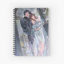 Love and Deep Space Beautiful Couple Spiral Notebook