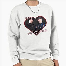 Love Deepspace Otome Game Sticker I Love My Boyfriend Pullover Sweatshirt