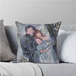 Love and Deep Space Beautiful Couple Throw Pillow