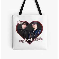 Love Deepspace - Zayne and Caleb Otome Game - LADS I Love My Boyfriend Zayne Caleb All Over Print Tote Bag