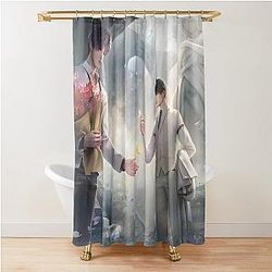 Love and Deep Space Beautiful Shower Curtain