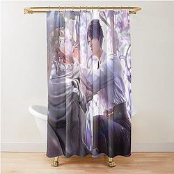 Love and Deep Space Shower Curtain