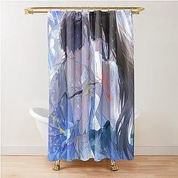 Love and Space Shower Curtain