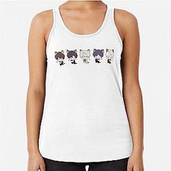 Love and Space Cat Boy Racerback Tank Top
