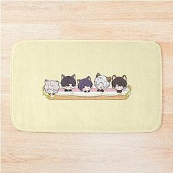 Love and Deep Space Cat Boys Bath Mat