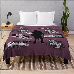 Dragon Age: Lucanis Dellamorte Quote Throw Blanket