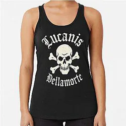 Lucan's Dellamorte Sticker Racer Tank Top