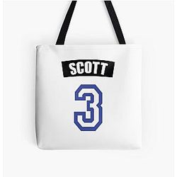 One Tree Hill Lucas Scott Jersey Number Tote Bag