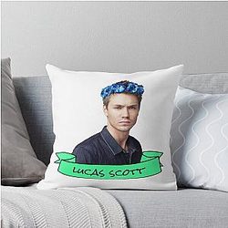 Lucas Scott Flower Crown Throw Pillow