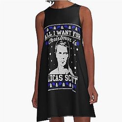 All I Want for Christmas Is Lucas Scott A Line Dress