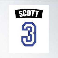 One Tree Hill Lucas Scott Jersey Number Poster
