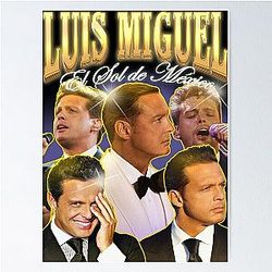 Luis Miguel the Sun of Mexico Vintage Design Poster