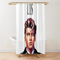 Luis Miguel Portrait Pixel Art Shower Curtain