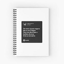 La Gloria Eres Tu Luis Miguel Spiral Notebook