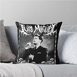 Luis Miguel El Sol de Mexico Metal Dark Lettering Design Throw Pillow