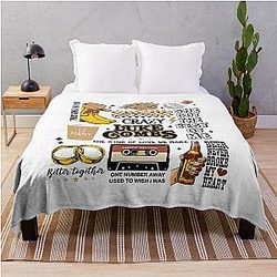 Luke Combs Vintage Music Cowboys Throw Blanket