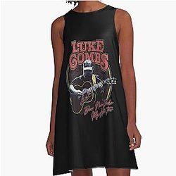 asian tattoos, luke combs, A-line dress