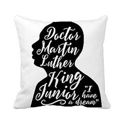 Throw Pillow Cover Illustrative Portrait Dr Martin Luther King 18x18 Square Pillow Case Cushion Cover