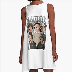 Maddox Batson Shirt - Vintage Fan Collage Graphic Tee for Supporters A Line Dress