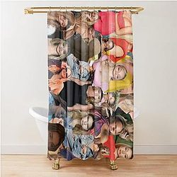 Madelyn Cline Lateral Beautiful Actress Aesthetic Collage 1 Shower Curtain