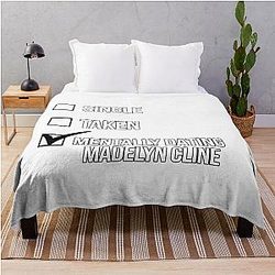 Single, Mentally Dating Madelyn Cline Throw Blanket