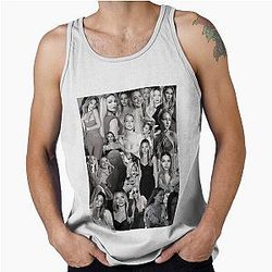 Madelyn Cline Super Fine Black White Aesthetic Collage 2 Tank Top