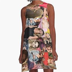 Madelyn Cline Lateral Beautiful Actress Aesthetic Collage 1 A-Line Dress