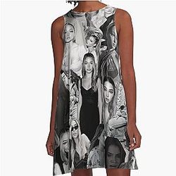 Madelyn Cline Super Fine Black and White Aesthetic A-line Dress
