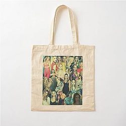 Madelyn Cline Super Fine Retro Aesthetic Collage 4 Cotton Tote Bag