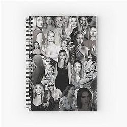 Madelyn Cline Super Fine Black White Aesthetic Collage 2 Spiral Notebook