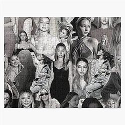 Madelyn Cline Super Fine Black and White Aesthetic Collage 2 Jigsaw Puzzle